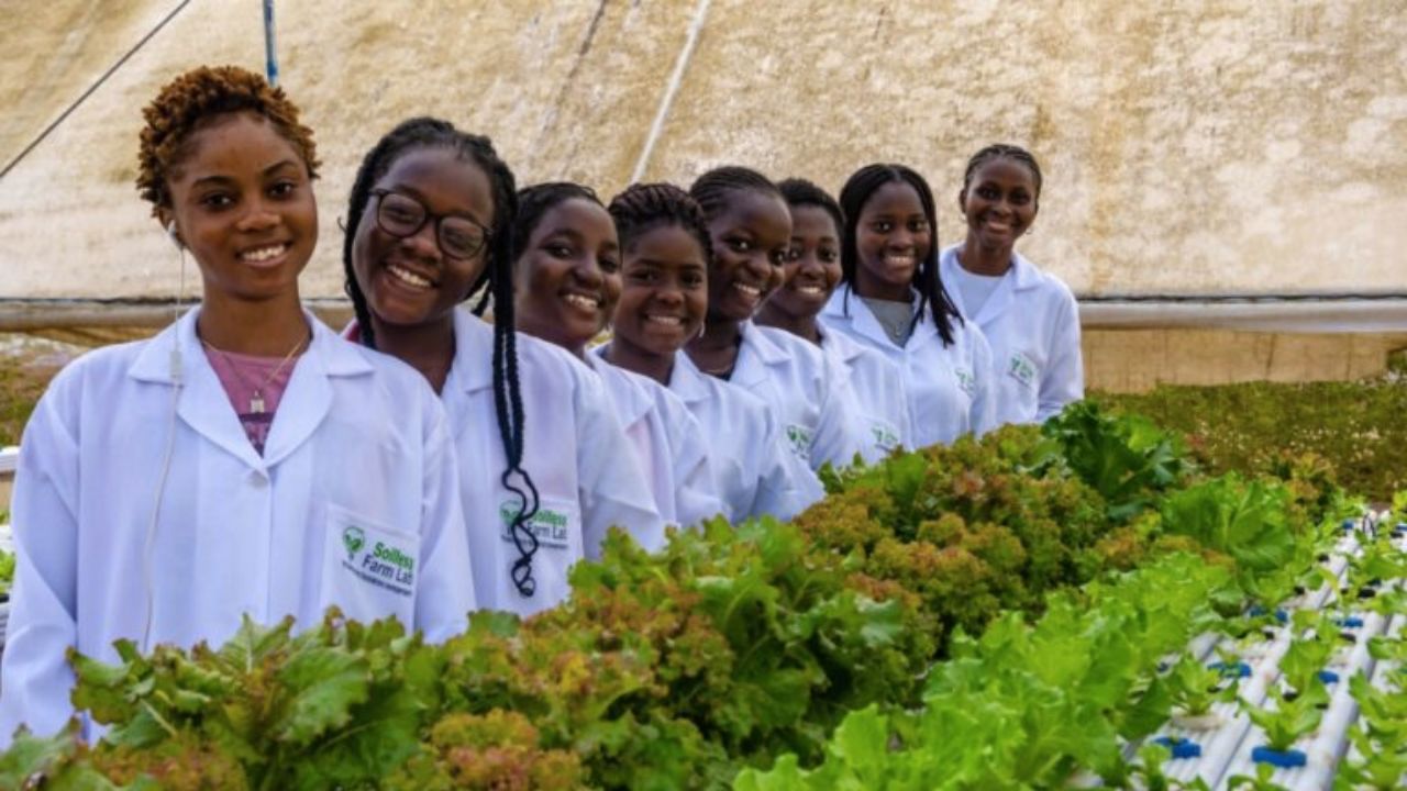 Young people in agricultural training